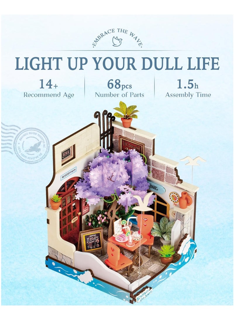 DIY Mini Building House Micro Kit - Holiday Dining Room, Lifestyle Mini Bookshelf Decor, DIY Hobby/Craftsman Gift (Seaside Dining Room) - Image 5